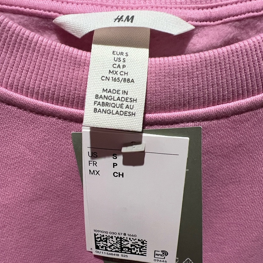 NWT H&M Pink Sweatshirt - Picture 2 of 7